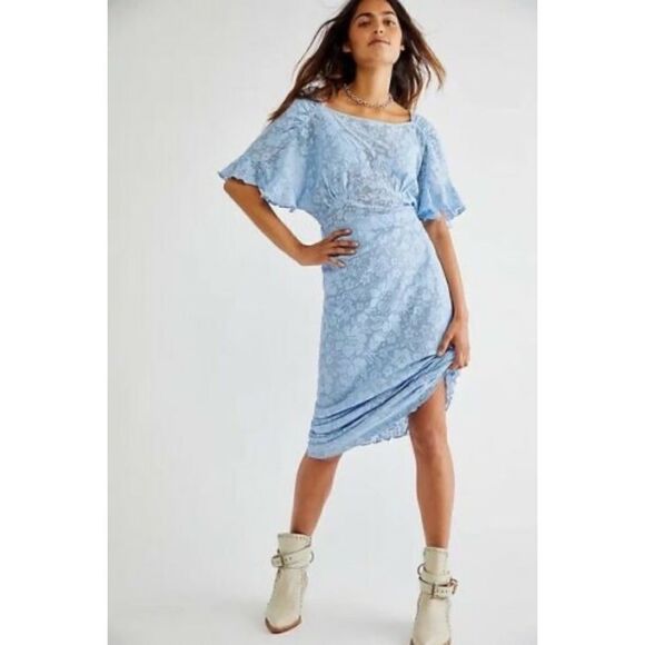 Free People - Libby Lace Midi Dress Set - Picture 1 of 9